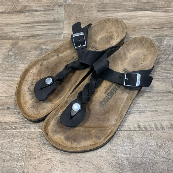 Birkenstock Gizeh Braided Thong Leather Sandals - Picture 7 of 11